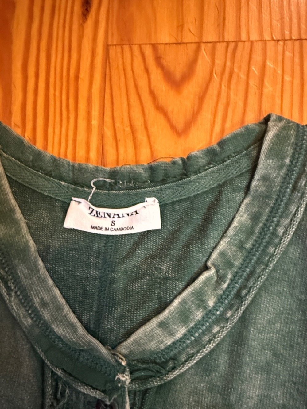 Zenana Mineral Washed Dark Green Tank Top - Picture 2 of 5